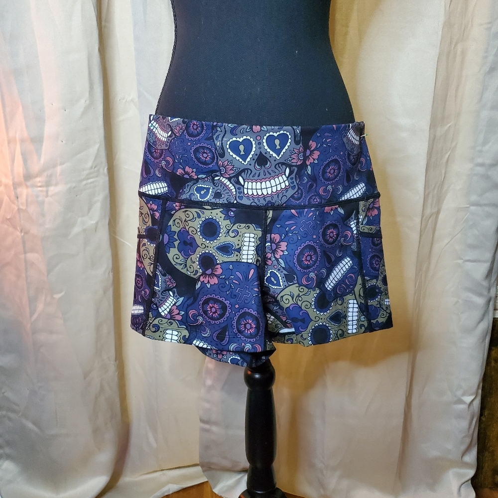 CVG sugar skull shorts, 2.5" inseam
